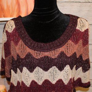 DRESS BARN Boat-Neck, Loose-Knit Sleeveless Sweater